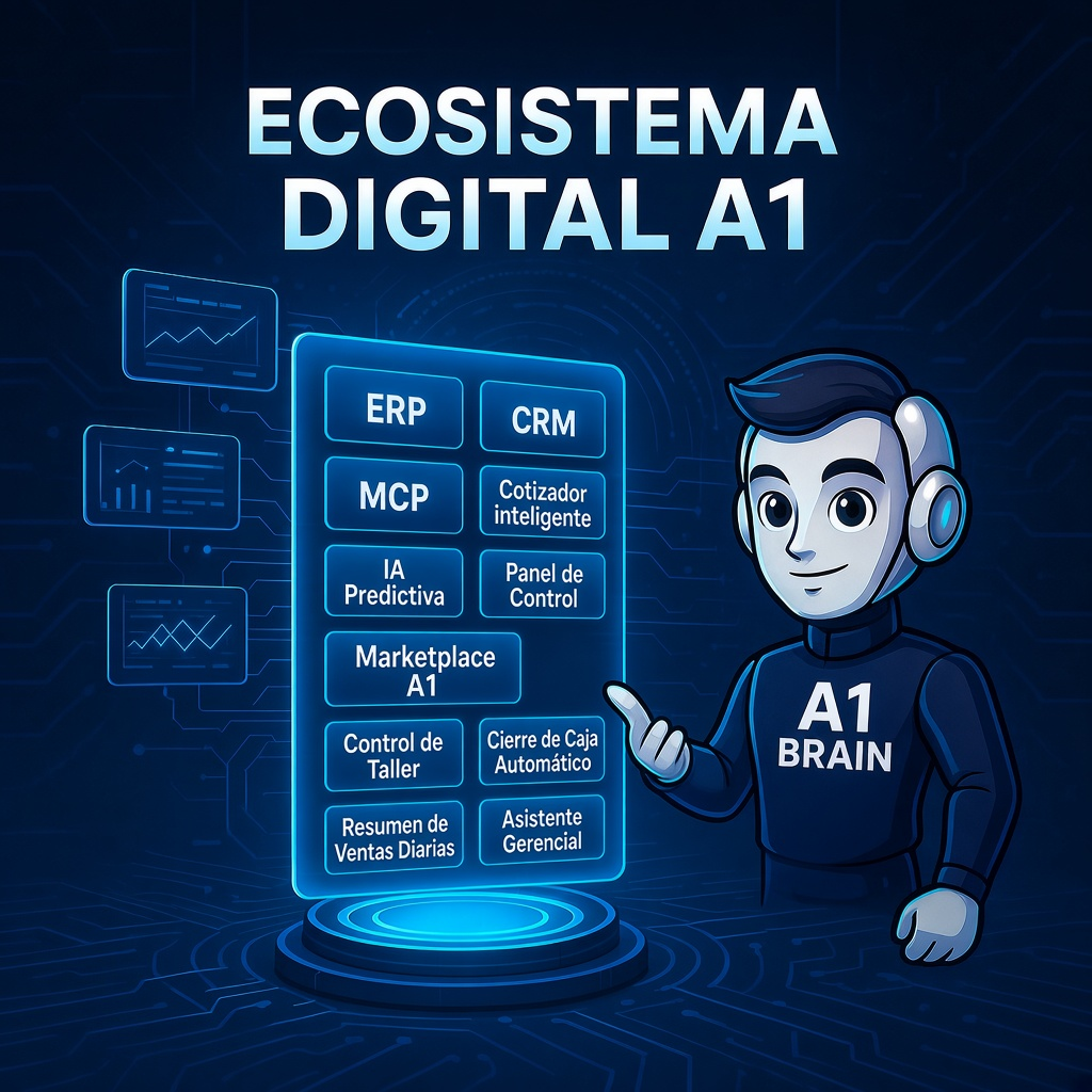 Ecosistema Digital A1: ERP, CRM, cotizador, IA y A1 Market